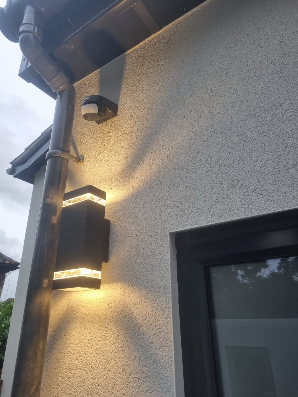 External wall light & sensor install