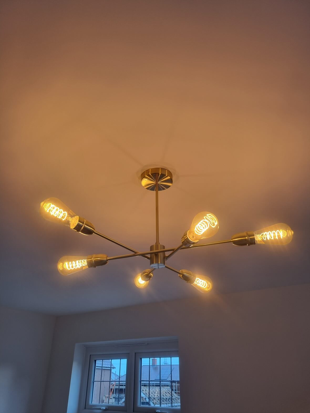 Statement ceiling light installation
